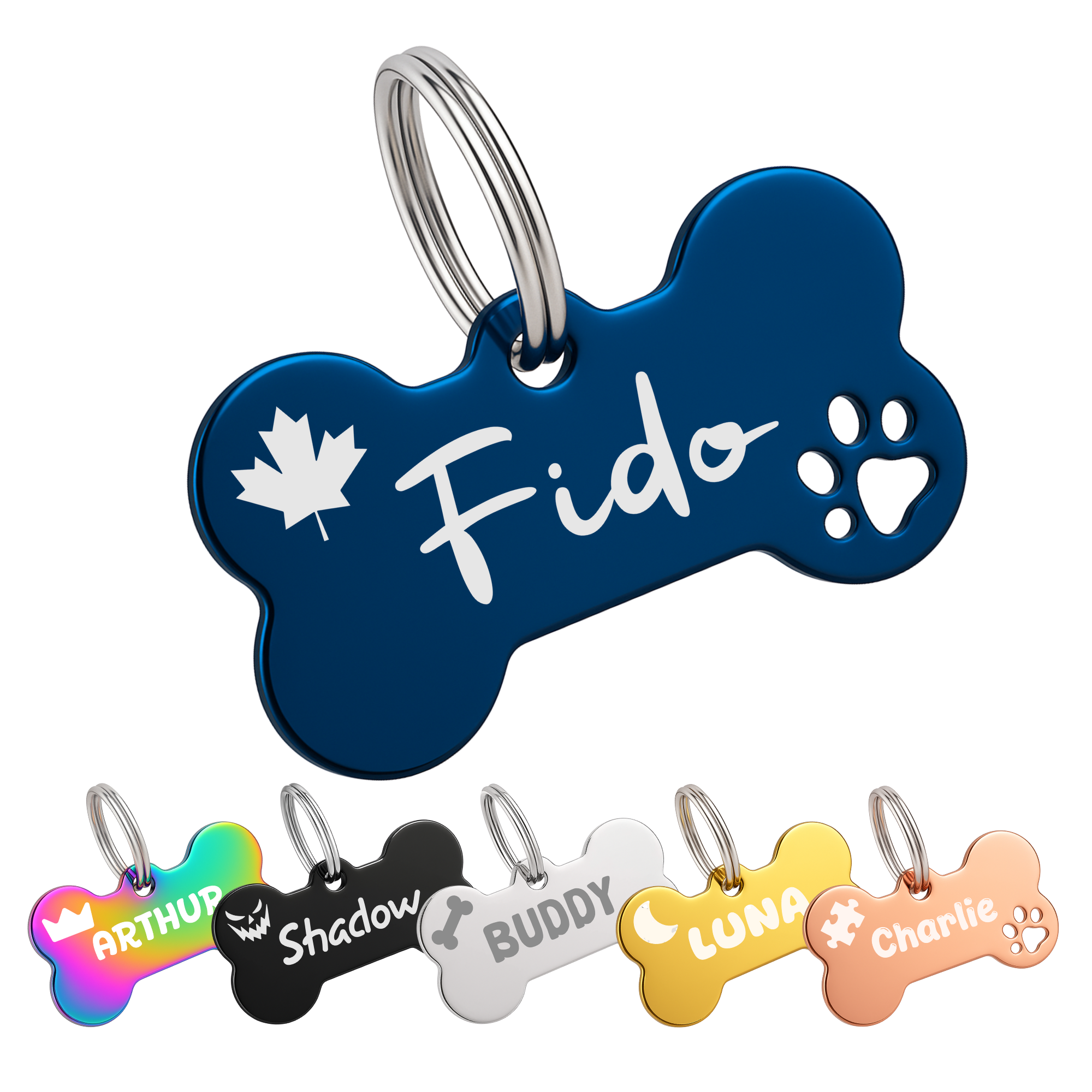 Bone Tag – Stainless Steel – Classic Edition (Standard Ring)