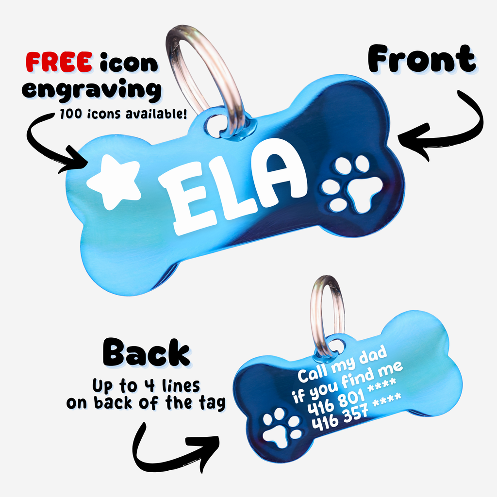 Bone Tag – Stainless Steel – Classic Edition (Standard Ring)