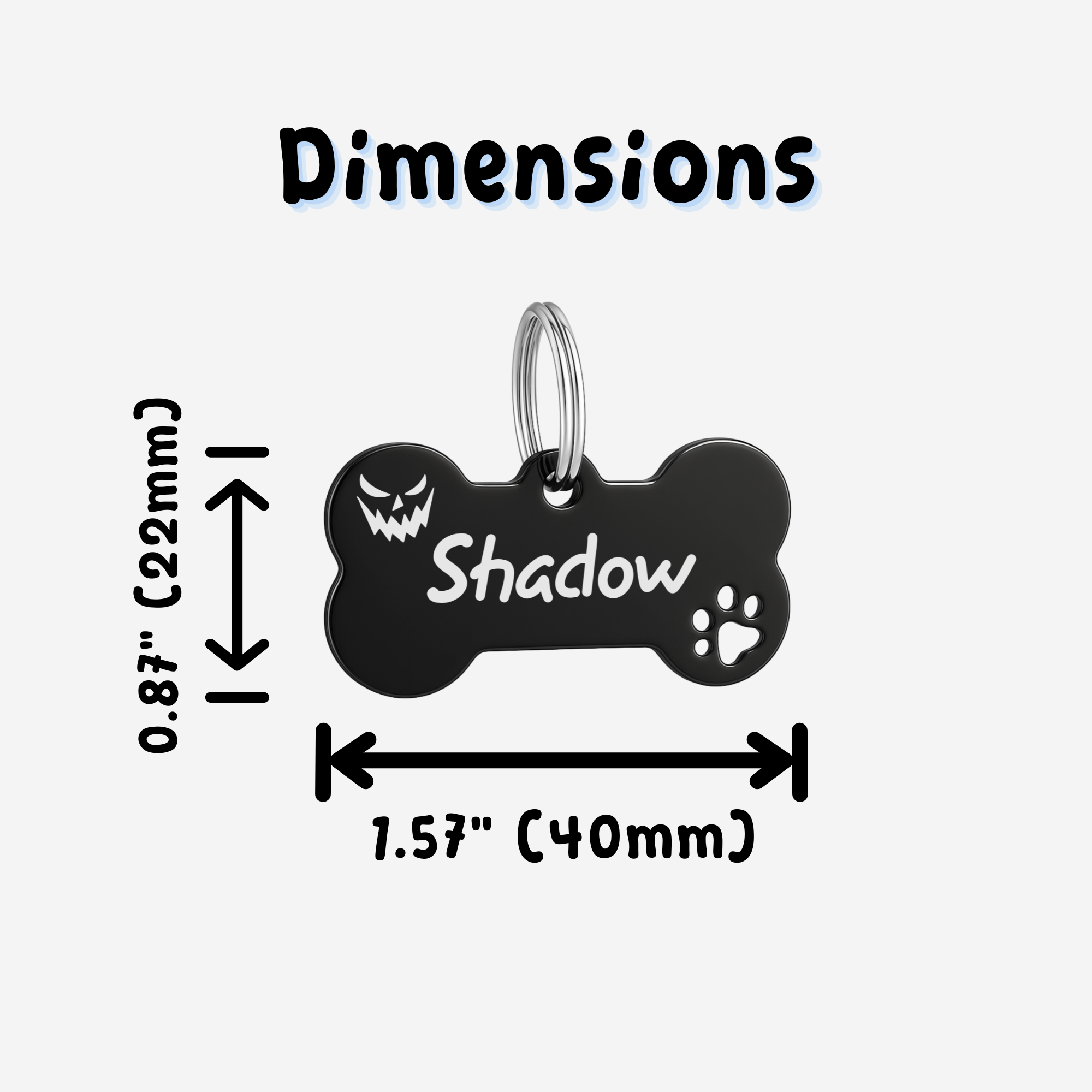 Bone Tag – Stainless Steel – Classic Edition (Standard Ring)