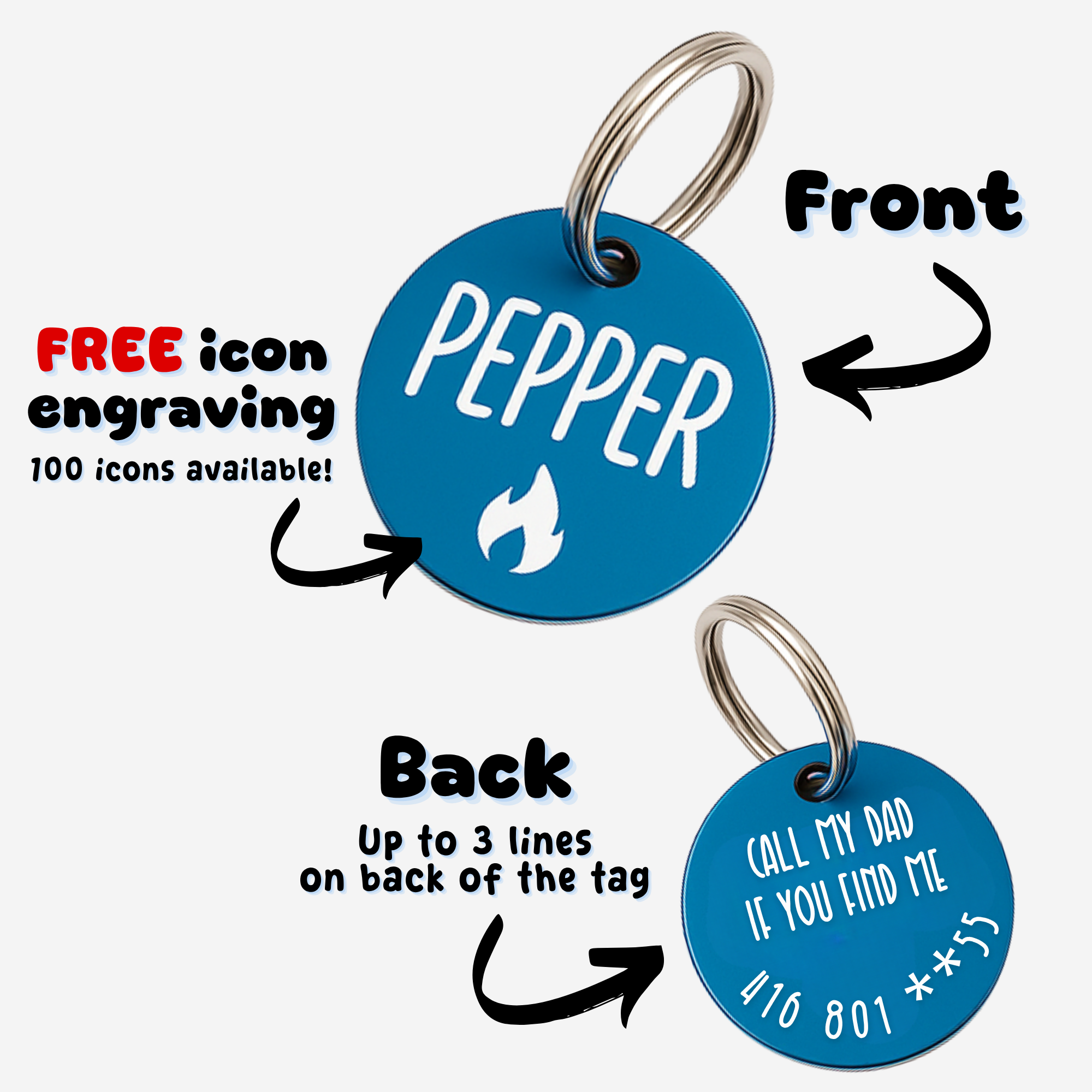 Circle Tag – Stainless Steel – Classic Edition (Standard Ring)